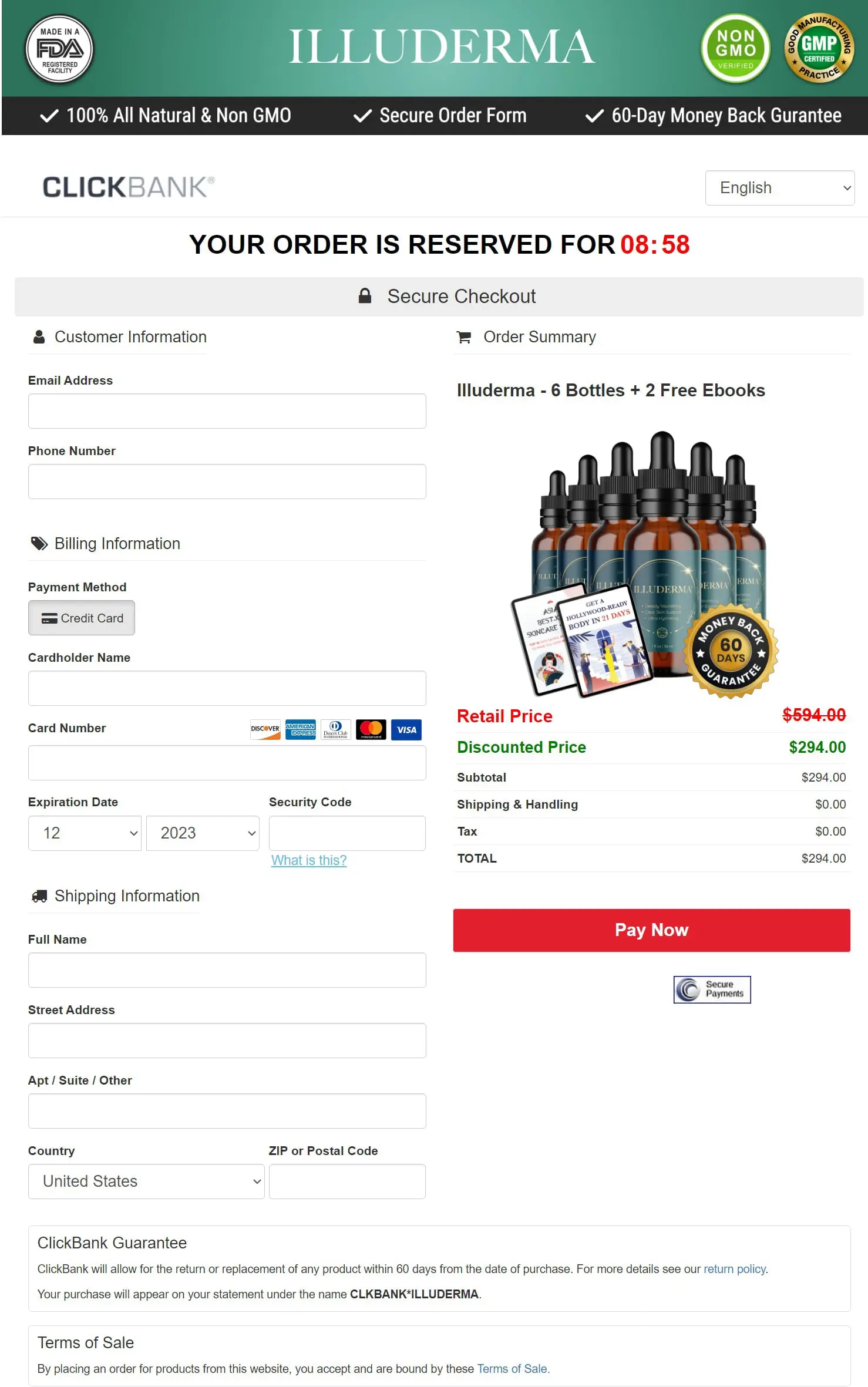 Illuderma - Order Page